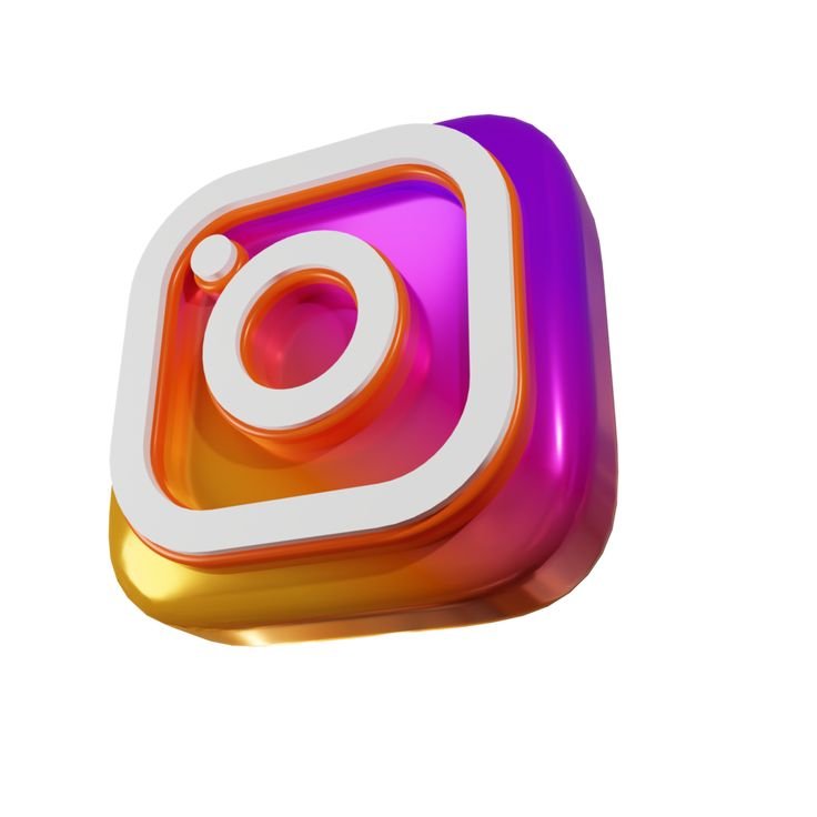 baixar ícone de renderização 3d do instagram brilhante